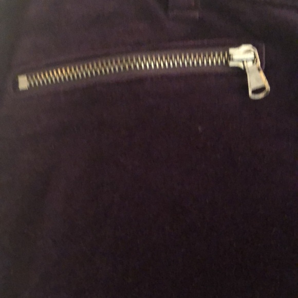 NWOT Chico’s Deep Purple Velvet Pants, Sz1, M,See measurements in photos below. - Picture 4 of 9